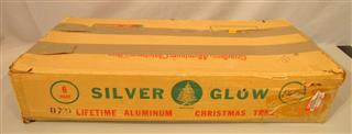 Vtg Silver Glow P-645-5 Alum Christmas Tree 6ft Orig Bx  W/Limbs Paper Wrapped